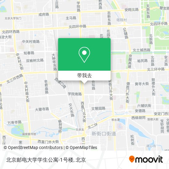 北京邮电大学学生公寓-1号楼地图