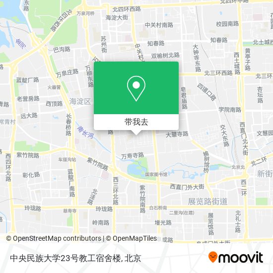 中央民族大学23号教工宿舍楼地图