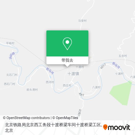 北京铁路局北京西工务段十渡桥梁车间十渡桥梁工区地图