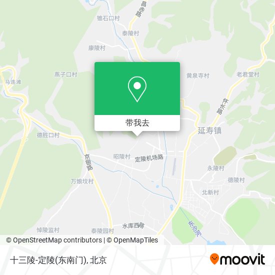十三陵-定陵(东南门)地图