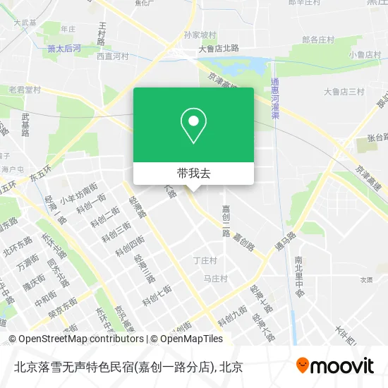 北京落雪无声特色民宿(嘉创一路分店)地图