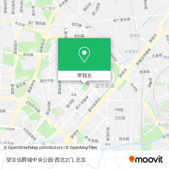 望京伯爵城中央公园-西北2门地图