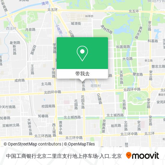 中国工商银行北京二里庄支行地上停车场-入口地图