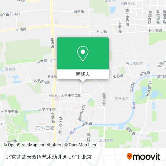 北京蓝蓝天双语艺术幼儿园-北门地图