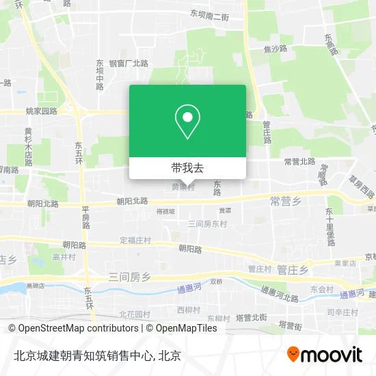 北京城建朝青知筑销售中心地图