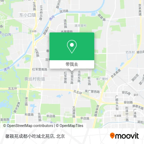 馨颖苑成都小吃城北苑店地图