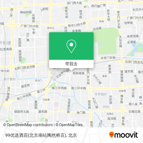 99优选酒店(北京南站陶然桥店)地图