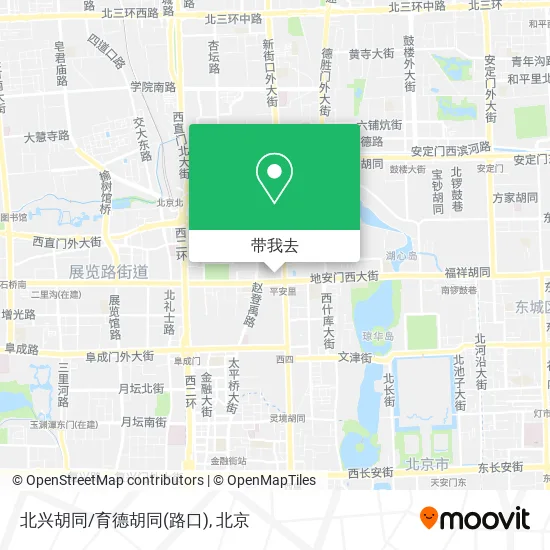 北兴胡同/育德胡同(路口)地图