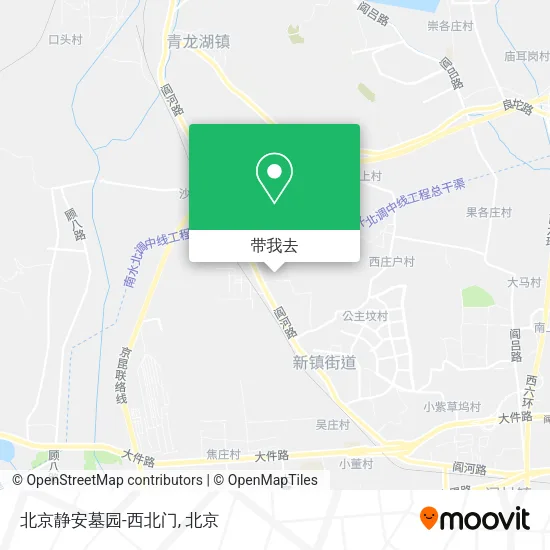 北京静安墓园-西北门地图