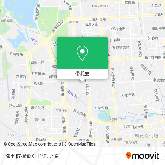 紫竹院街道图书馆地图