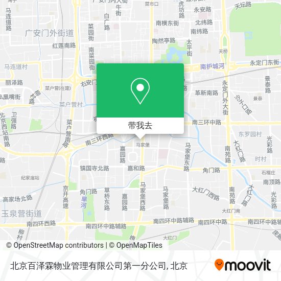 北京百泽霖物业管理有限公司第一分公司地图