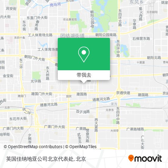 英国佳纳地亚公司北京代表处地图