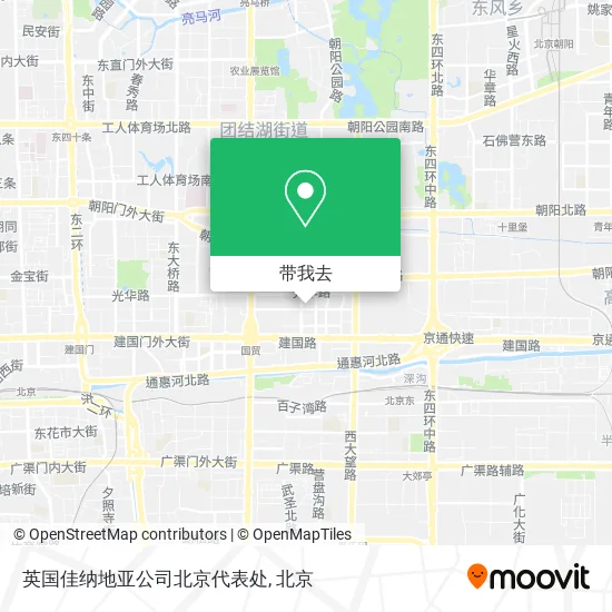 英国佳纳地亚公司北京代表处地图