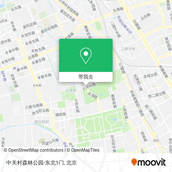 中关村森林公园-东北1门地图
