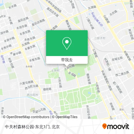 中关村森林公园-东北1门地图