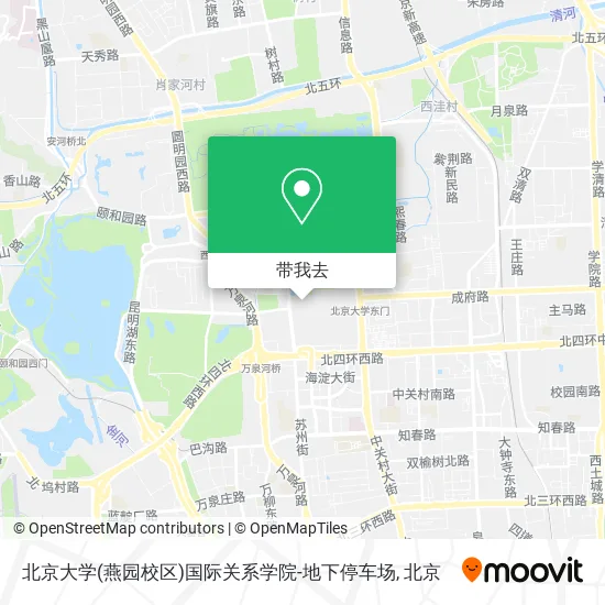 北京大学(燕园校区)国际关系学院-地下停车场地图