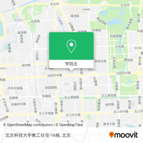 北京科技大学教工住宅-16栋地图