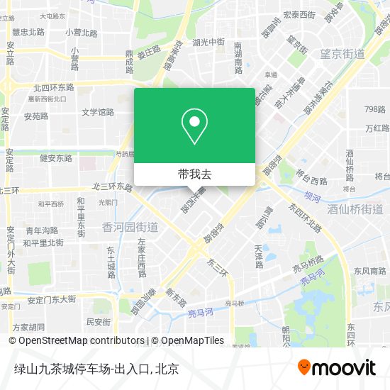 绿山九茶城停车场-出入口地图