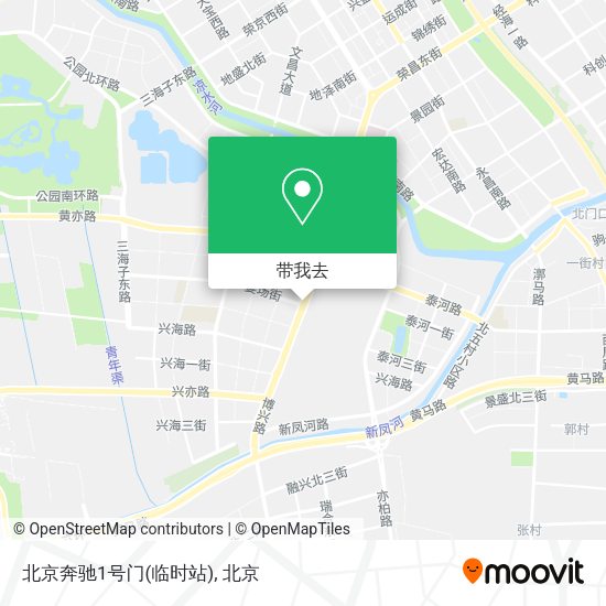 北京奔驰1号门(临时站)地图