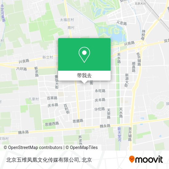 北京五维凤凰文化传媒有限公司地图