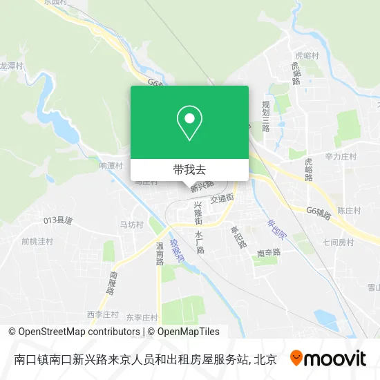 南口镇南口新兴路来京人员和出租房屋服务站地图