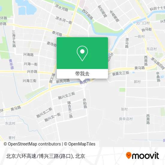 北京六环高速/博兴三路(路口)地图