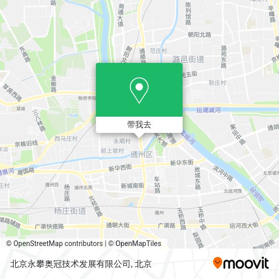 北京永攀奥冠技术发展有限公司地图