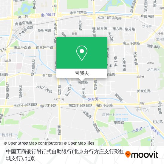 中国工商银行附行式自助银行(北京分行方庄支行彩虹城支行)地图