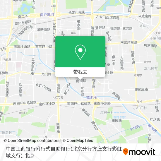 中国工商银行附行式自助银行(北京分行方庄支行彩虹城支行)地图