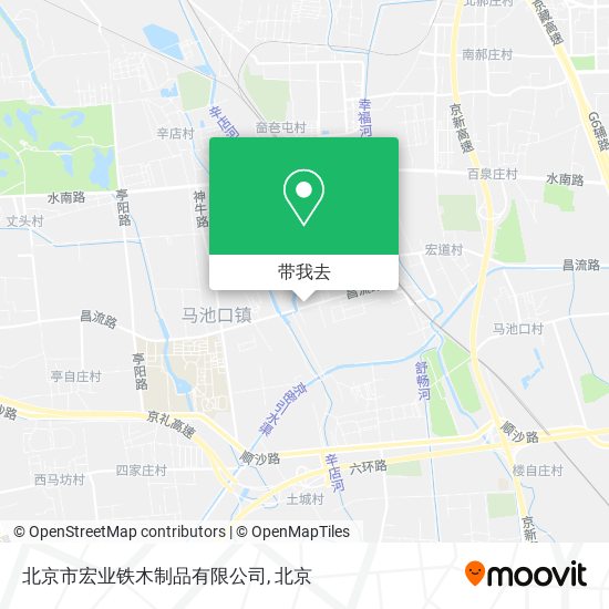 北京市宏业铁木制品有限公司地图