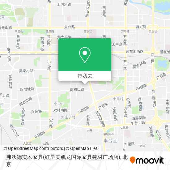 弗沃德实木家具(红星美凯龙国际家具建材广场店)地图