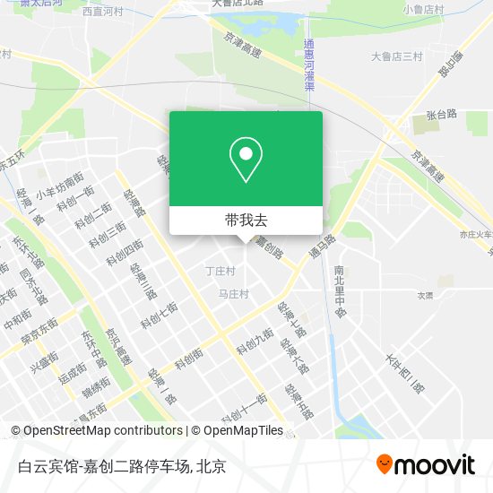 白云宾馆-嘉创二路停车场地图
