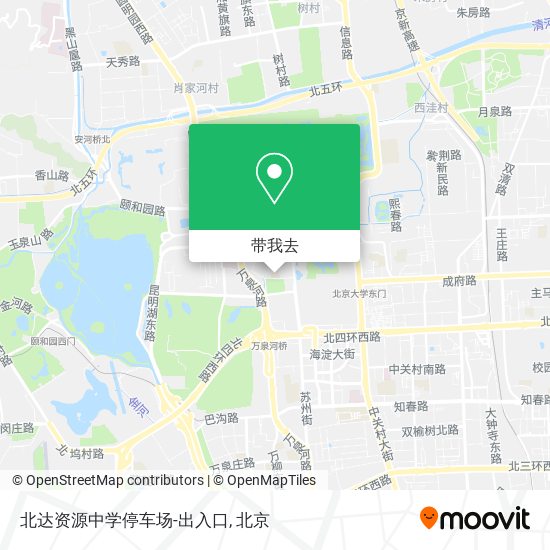 北达资源中学停车场-出入口地图