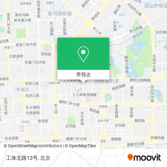 工体北路12号地图