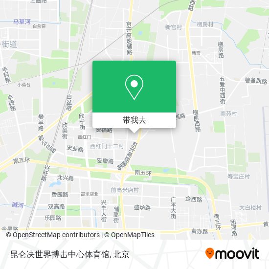 昆仑决世界搏击中心体育馆地图