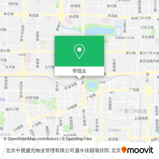 北京中视盛元物业管理有限公司盛今佳园项目部地图