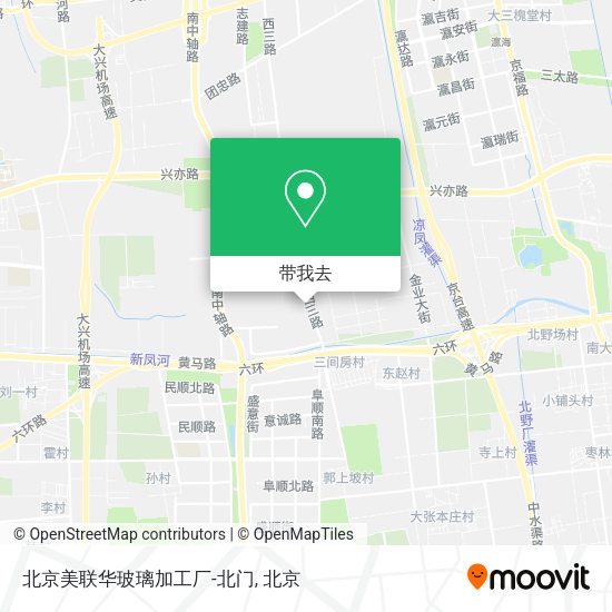 北京美联华玻璃加工厂-北门地图