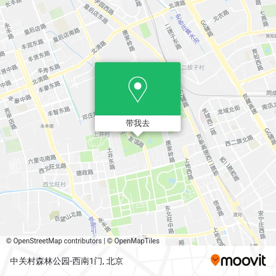 中关村森林公园-西南1门地图