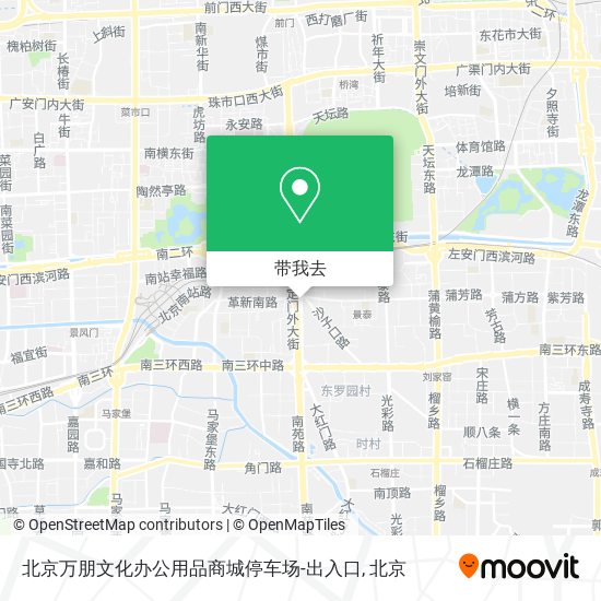 北京万朋文化办公用品商城停车场-出入口地图