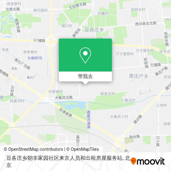豆各庄乡朝丰家园社区来京人员和出租房屋服务站地图