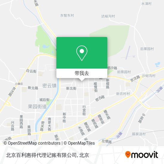 北京百利惠得代理记账有限公司地图