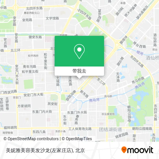 美妮雅美容美发沙龙(左家庄店)地图
