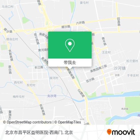 北京市昌平区益明医院-西南门地图