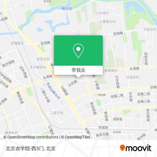 北京农学院-西3门地图