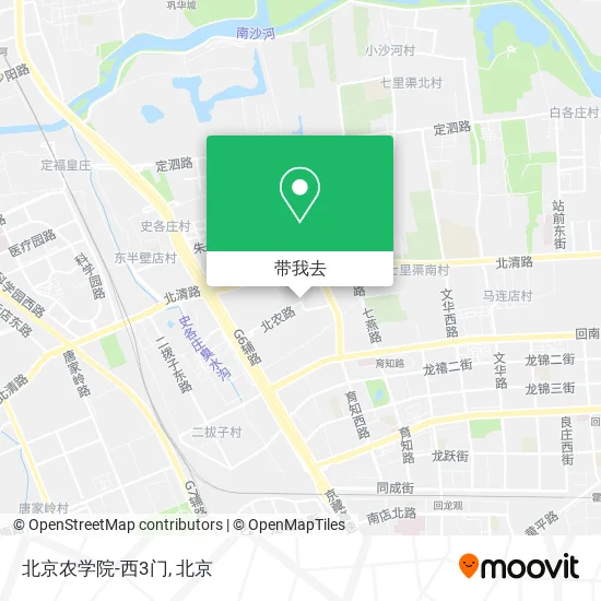 北京农学院-西3门地图