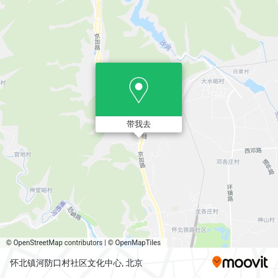 怀北镇河防口村社区文化中心地图