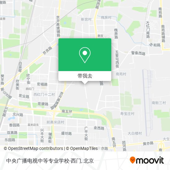 中央广播电视中等专业学校-西门地图