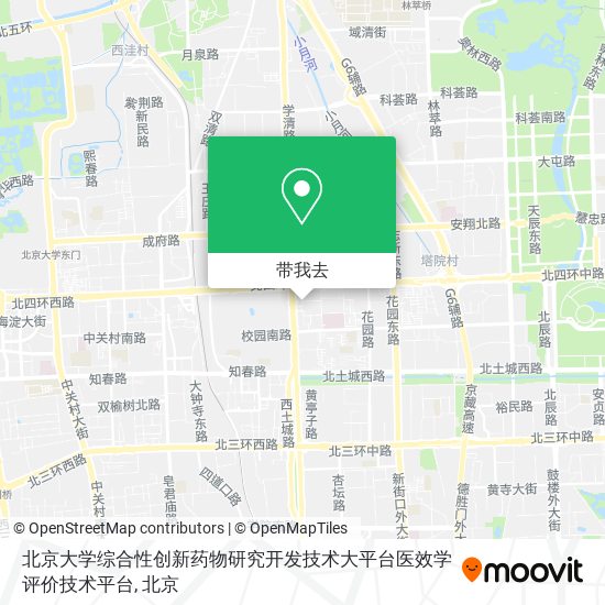北京大学综合性创新药物研究开发技术大平台医效学评价技术平台地图