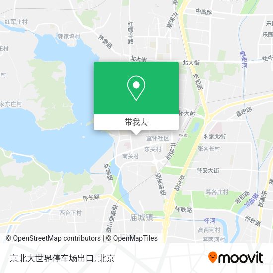 京北大世界停车场出口地图