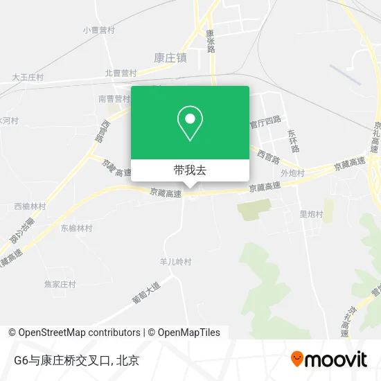 G6与康庄桥交叉口地图